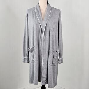 Lauren Ralph Lauren Gray Bath Lounge Robe | Women's Large | MISSING BELT